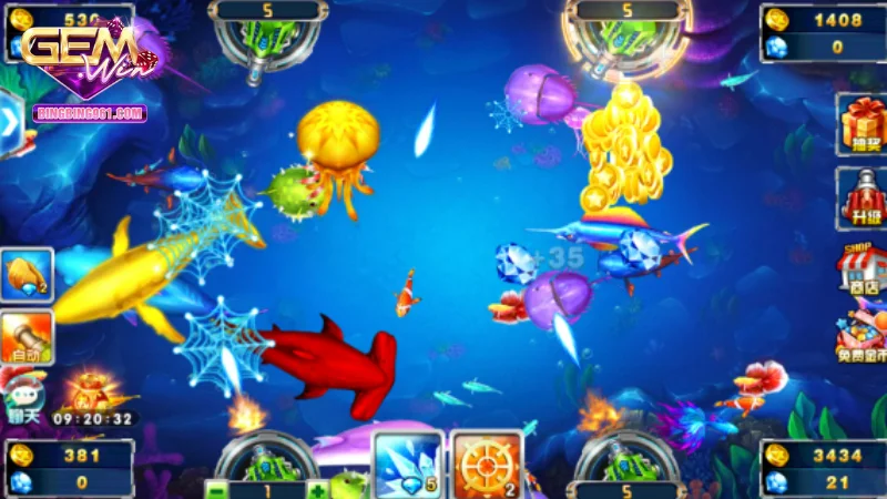 Chức năng từng loài cá khi chơi bắn cá đổi tiền vàng gemwin