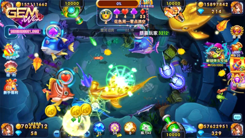 Điểm thưởng phụ thuộc vào loại cá và những tính năng đi kèm