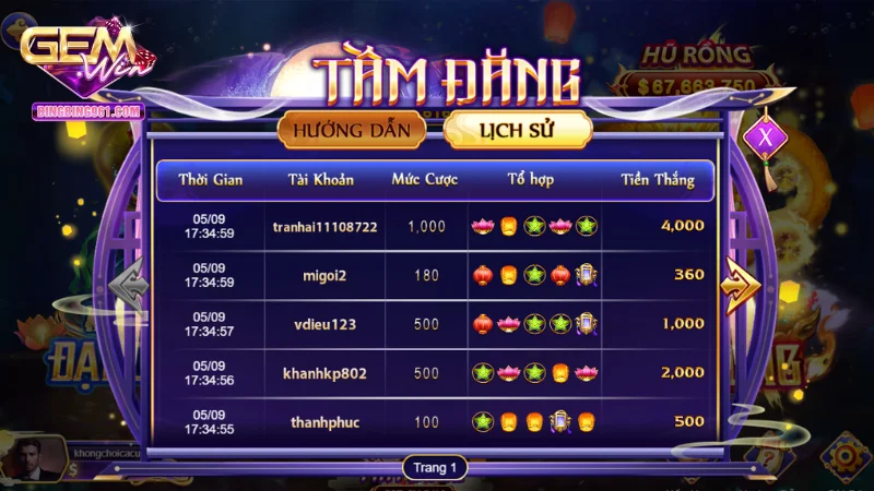 Hằng tháng người chơi bắn cá thần tài Gemwin sẽ được thưởng