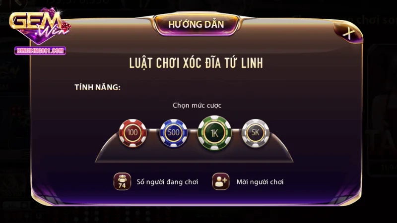 Tìm hiểu từ A-Z các bước chơi cá cược xóc đĩa Gemwin 