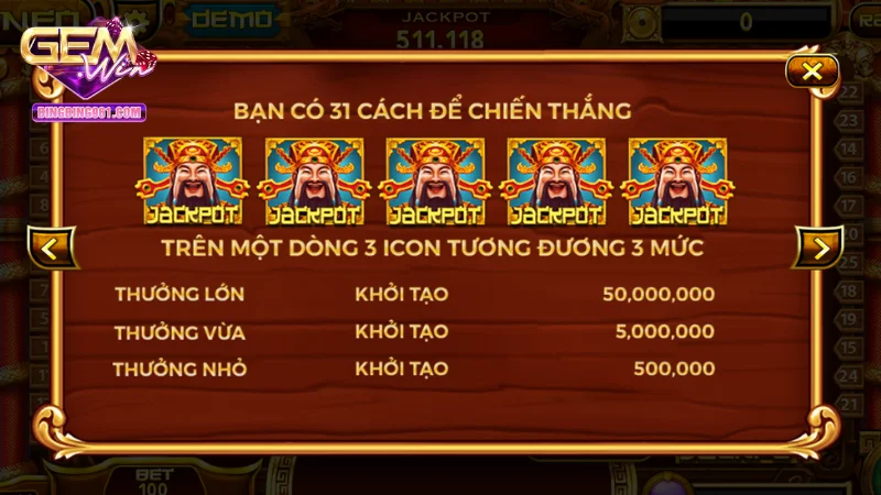 Gemwin luôn có tỷ lệ trả thưởng cao và công bằng cho mọi bet thủ 